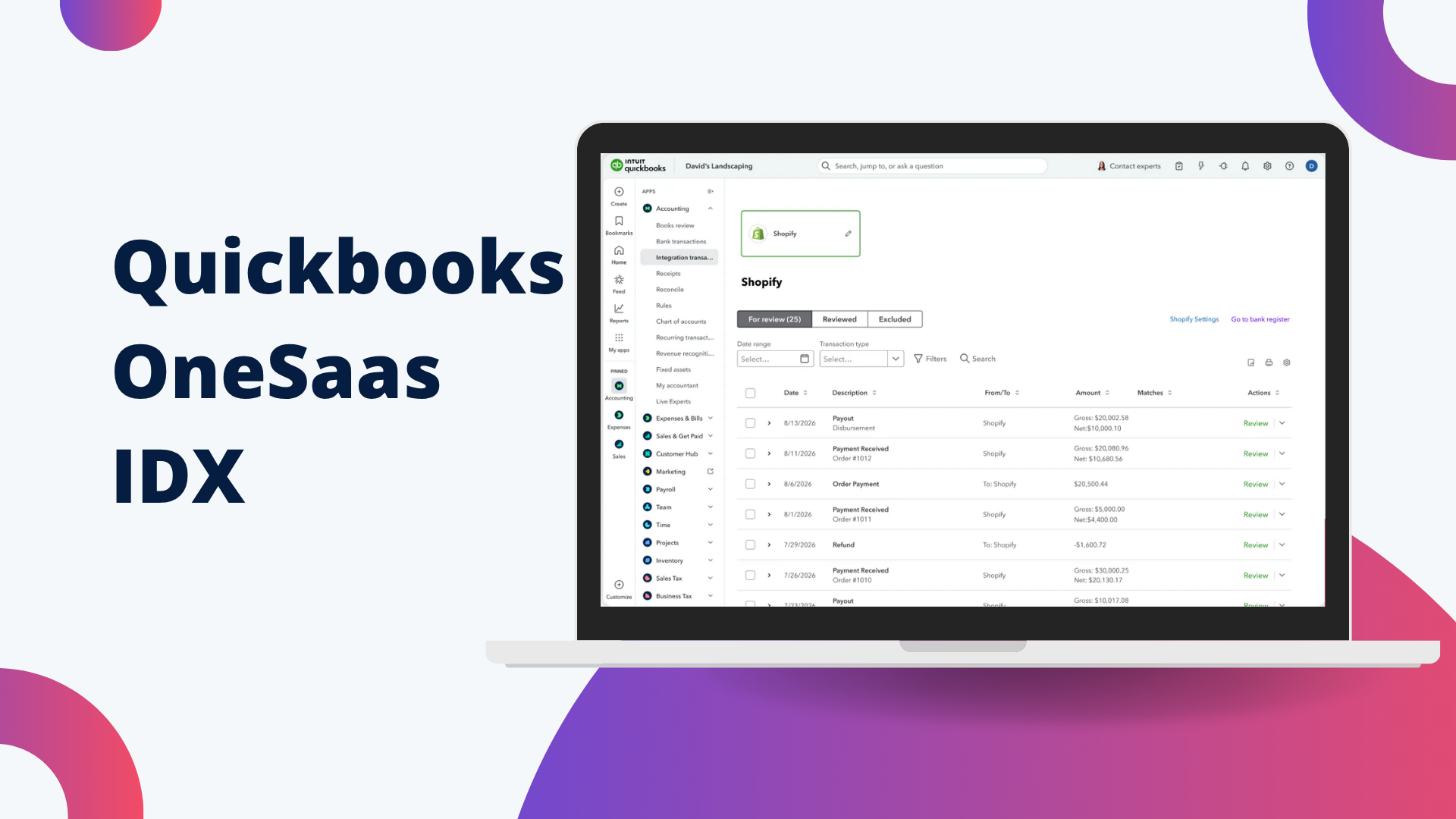 Quickbooks – OneSaas IDX