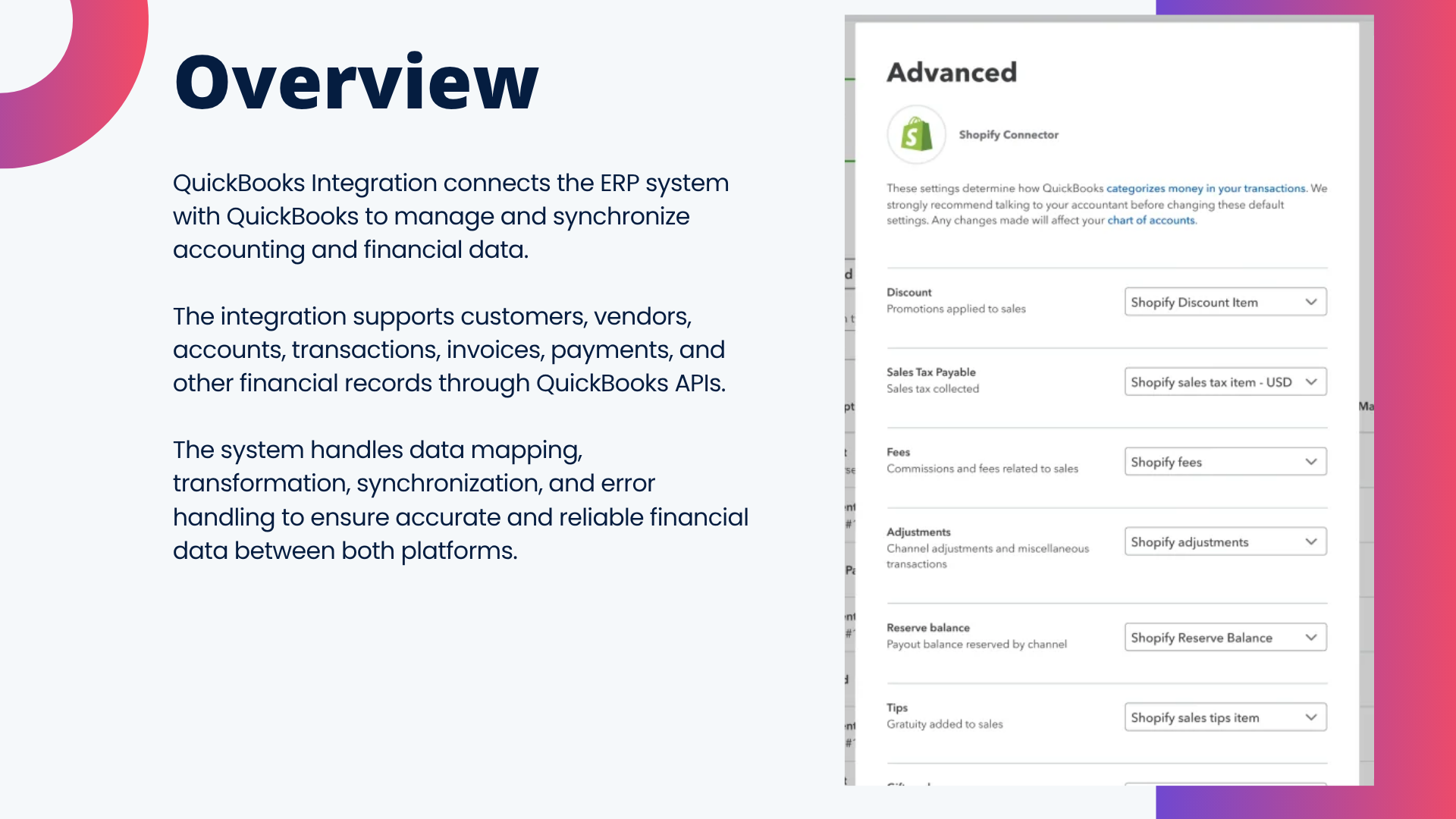 QuickBooks Integration Dashboard